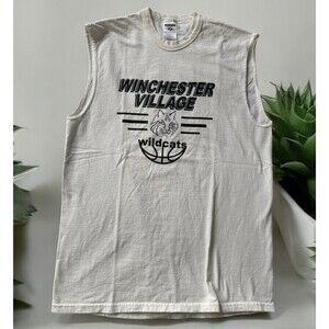 VTG Winchester  village Wildcats Shirt Adult L Jerzees Sleeveless 90s Mexico